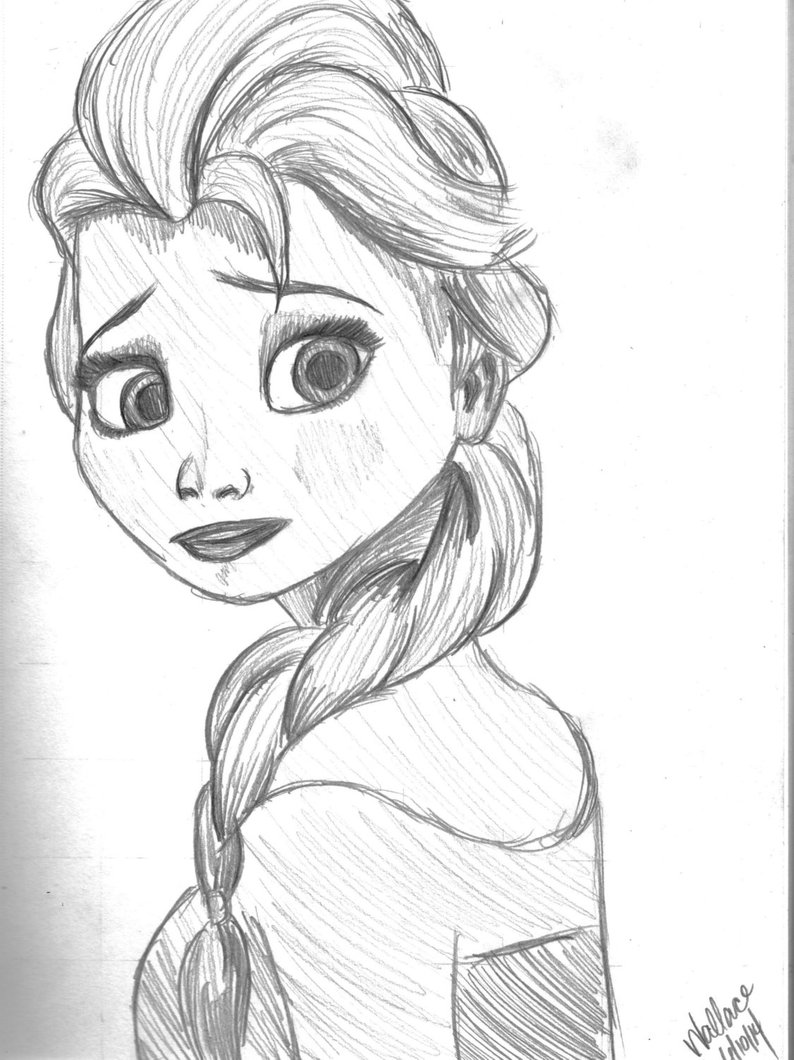 Disney Frozen Elsa Drawing at PaintingValley.com | Explore collection ...