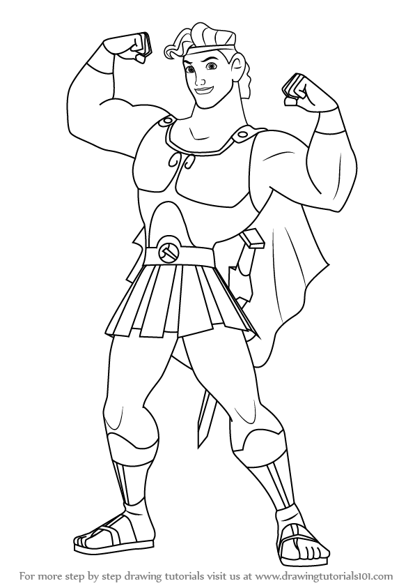 596x843 learn how to draw hercules - Disney Hercules Drawing