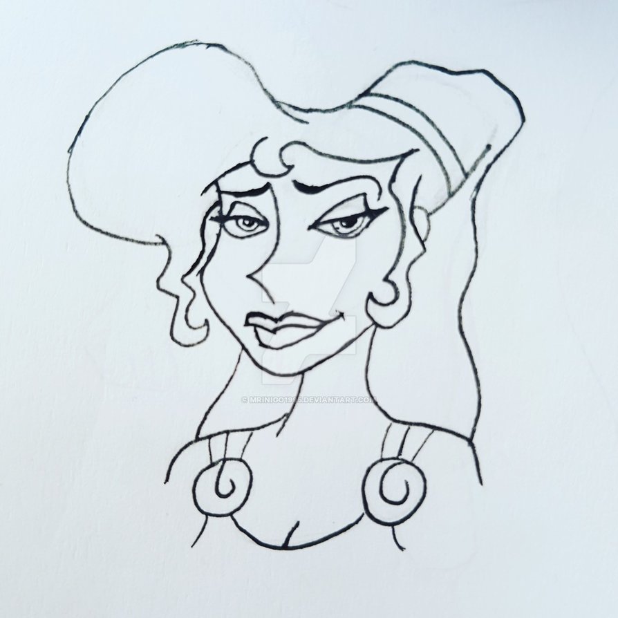 894x894 megara - Disney Hercules Drawing