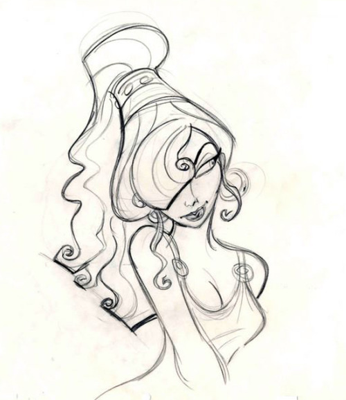 500x578 megara art tumblr - Disney Hercules Drawing