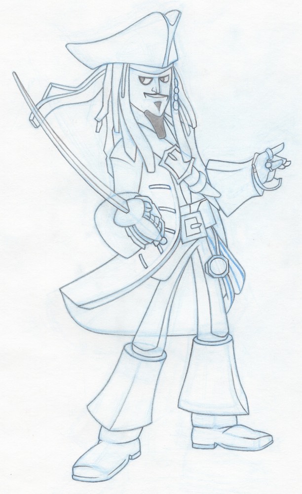 612x1000 captain jack sparrow, disney infinity toy sketch title - Disney Infinity Drawings