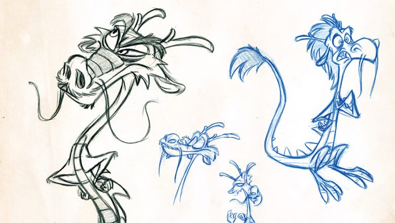 780x440 How Disney Dragons Are Drawn To Life - Disney Line Drawings