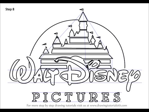 480x360 How To Draw Walt Disney Logo - Disney Logo Drawing