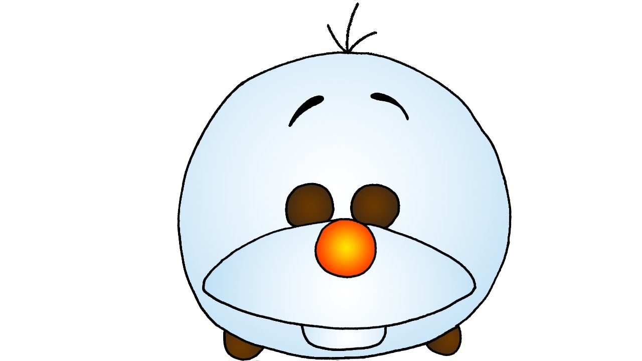 1280x720 how to draw cute olaf from frozen disney tsum tsum - Disney Olaf Drawing