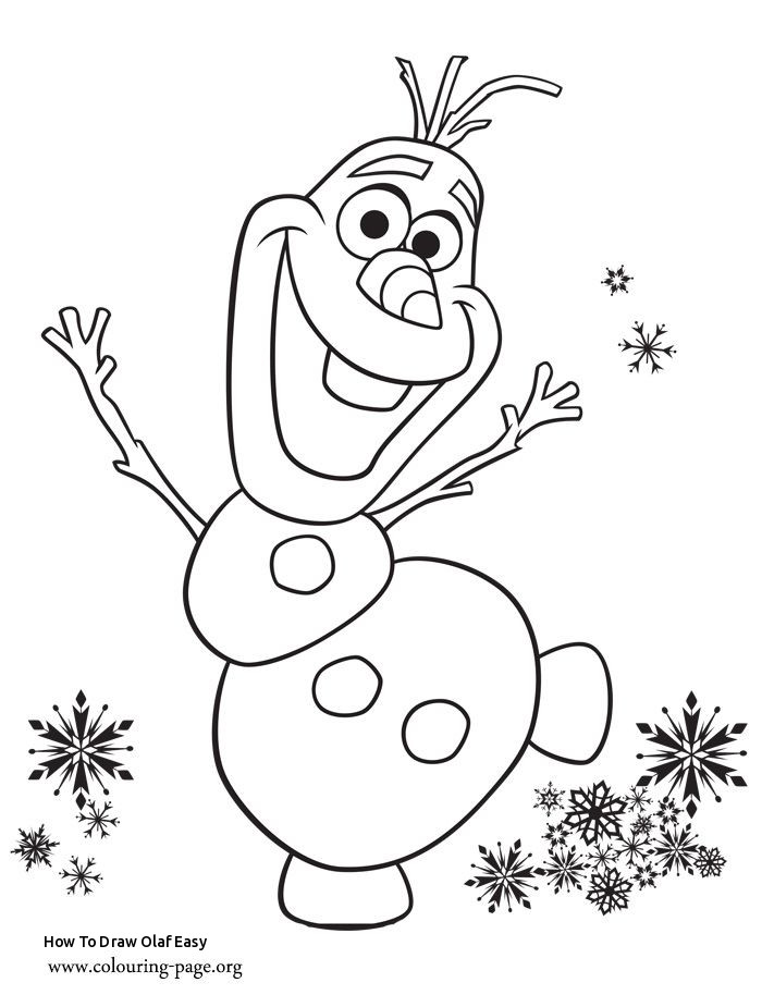 700x914 How To Draw Olaf Easy Coloring - Disney Olaf Drawing