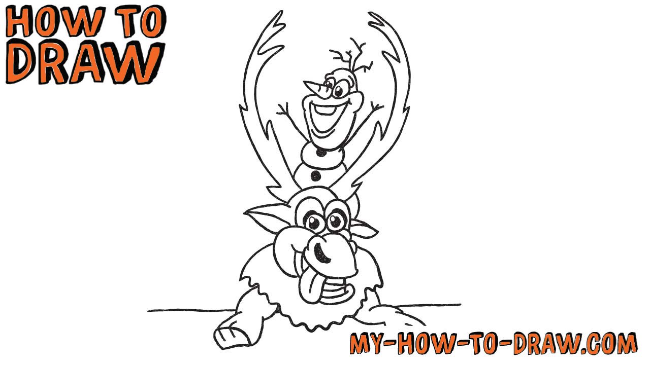 1280x720 How To Draw Frozen Xmas - Disney Olaf Drawing
