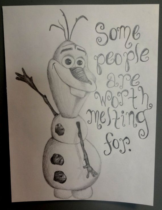 570x736 Olaf The Snowman From Disney's Frozen - Disney Olaf Drawing