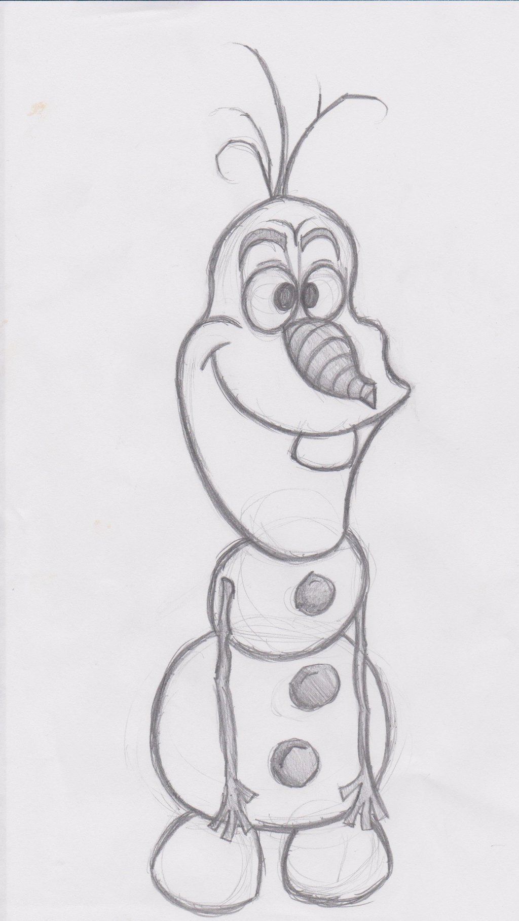 1024x1815 Disney Characters Drawings - Disney Olaf Drawing