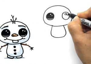 300x210 draw cartoon olaf how to draw olaf, stepstep, disney characters - Disney Olaf Drawing