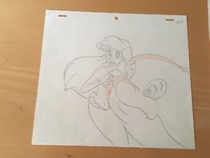300x225 disney the little mermaid production cel pencil drawing ebay - Disney Pencil Drawings