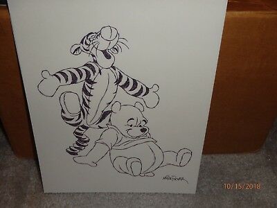 400x300 Vintage Disney Mike Royer Original Signed Pencil Drawing Winnie - Disney Pencil Drawings