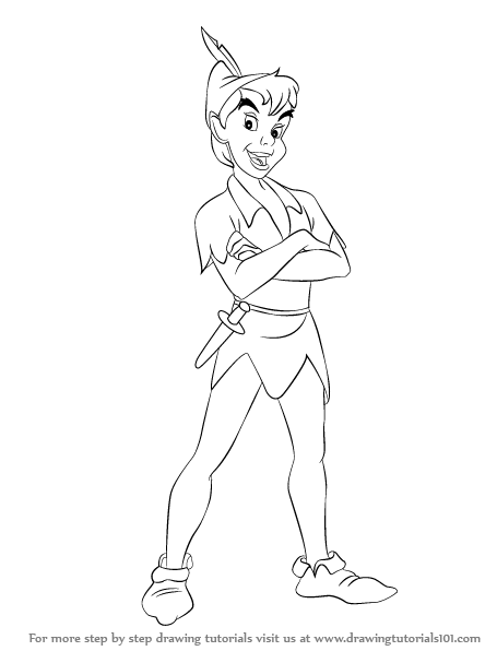 455x596 learn how to draw peter pan - Disney Peter Pan Drawings