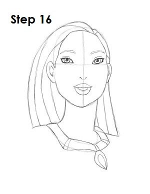 300x388 how to draw disney's pocahontas drawing - Disney Pocahontas Drawings