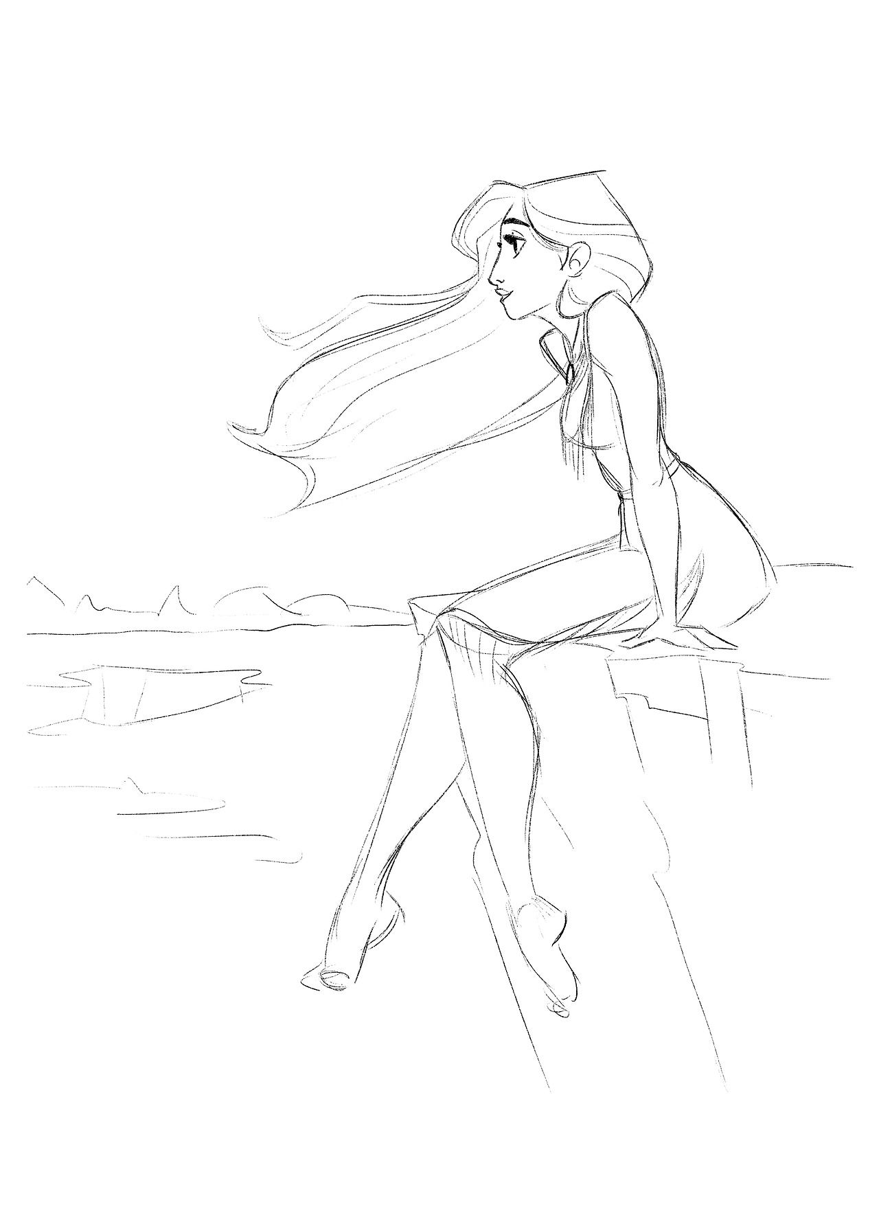 1280x1789 learning new techniques and figured disney's pocahontas would be - Disney Pocahontas Drawings