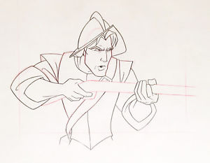 300x233 rare walt disney pocahontas john smith original production - Disney Pocahontas Drawings