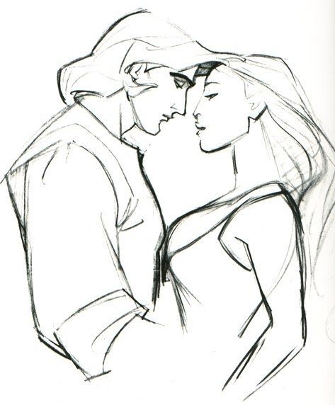 473x572 preproduction sketches - Disney Pocahontas Drawings