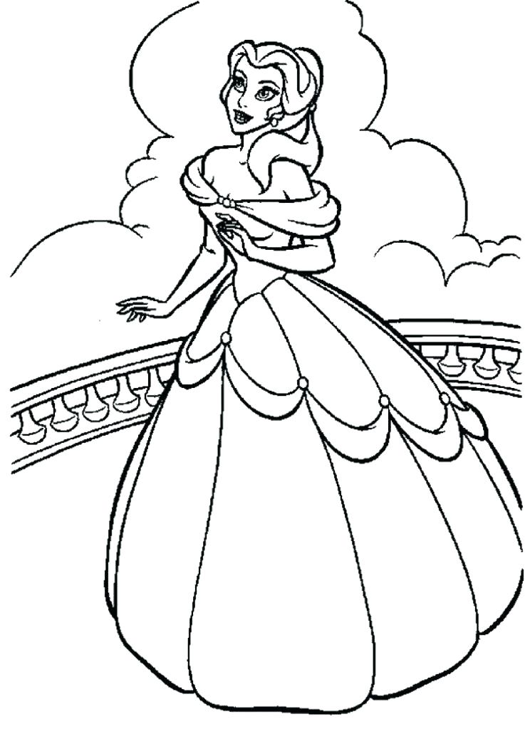 744x1024 Disney Belle Coloring Pages Princesses Coloring Pages Printable - Disney Princess Belle Drawing