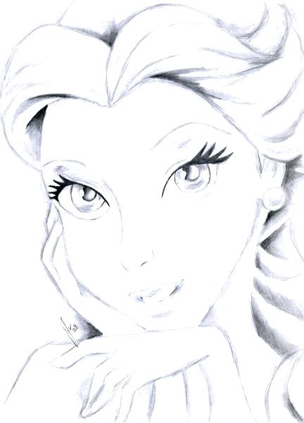 432x600 Drawings Disney Princess How To Draw Step - Disney Princess Belle Drawing