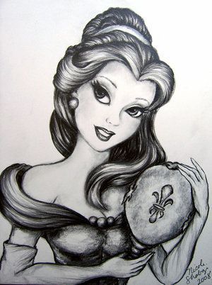 300x402 Princess Belle - Disney Princess Belle Drawing