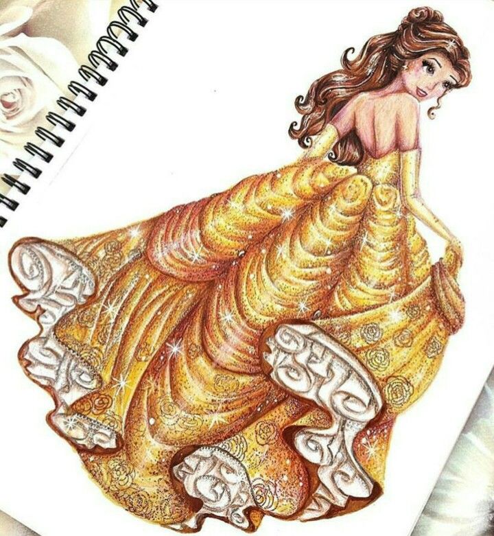 720x781 Belle Drawing - Disney Princess Belle Drawing