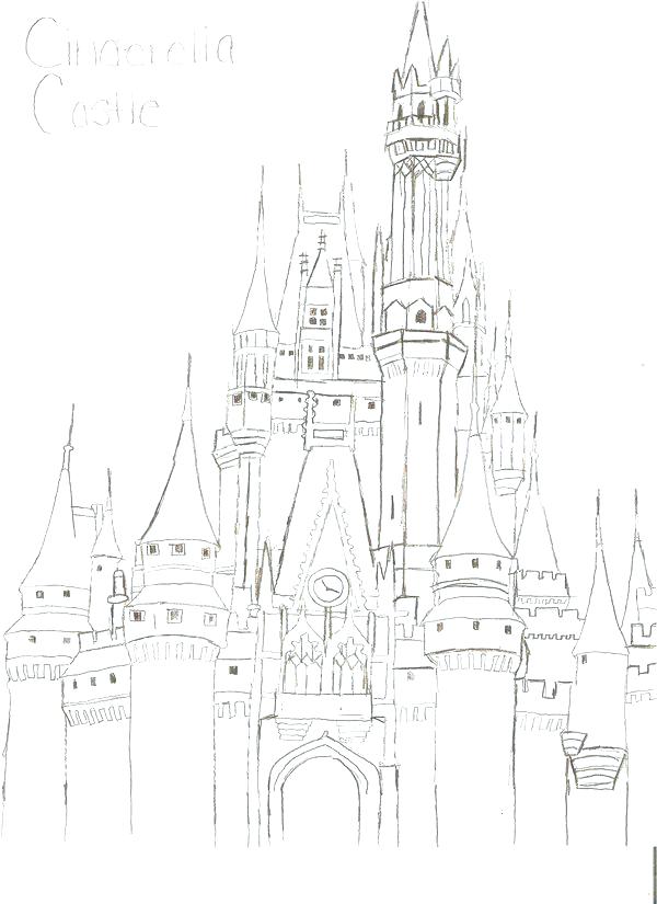 600x825 Disney Princess Castle Coloring Pages - Disney Princess Castle Drawing