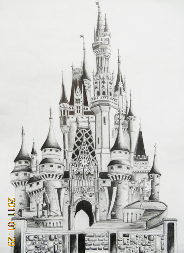 600x824 Nice Drawing Castle For Free Download - Disney Princess Castle Drawing