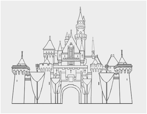 480x371 princess castle coloring pages amazing disney princess castle - Disney Princess Castle Drawing
