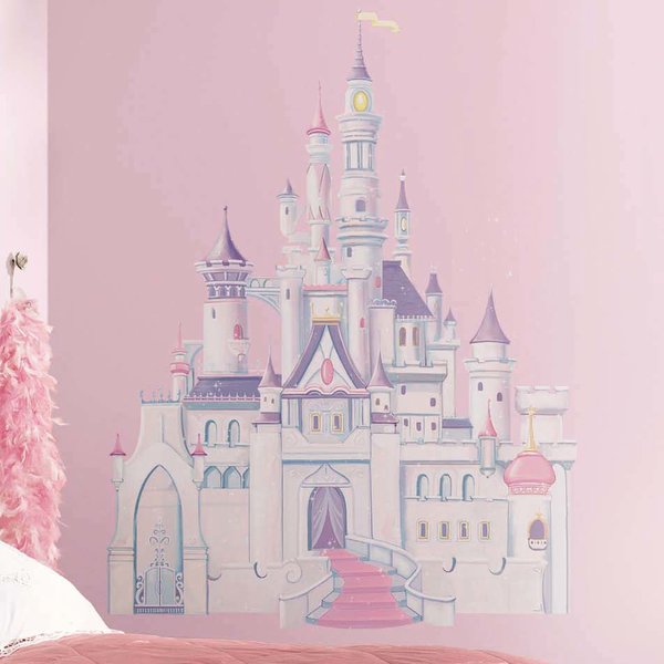 600x600 room mates disney princess castle wall decal reviews wayfair - Disney Princess Castle Drawing
