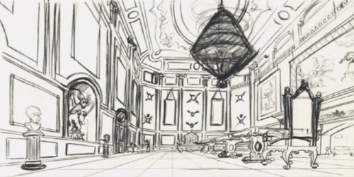 500x251 This Drawing Is A Concept Art For Which Castle Featured - Disney Princess Castle Drawing