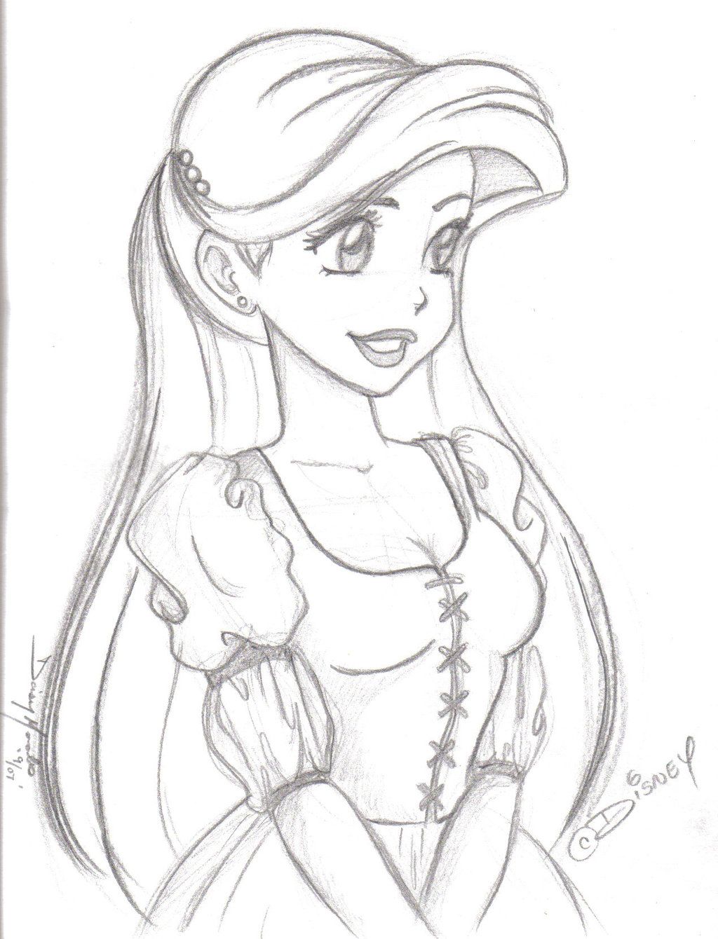 1024x1340 Disney Princesses Pencil Drawings Fairy In Disney - Disney Princess Drawing