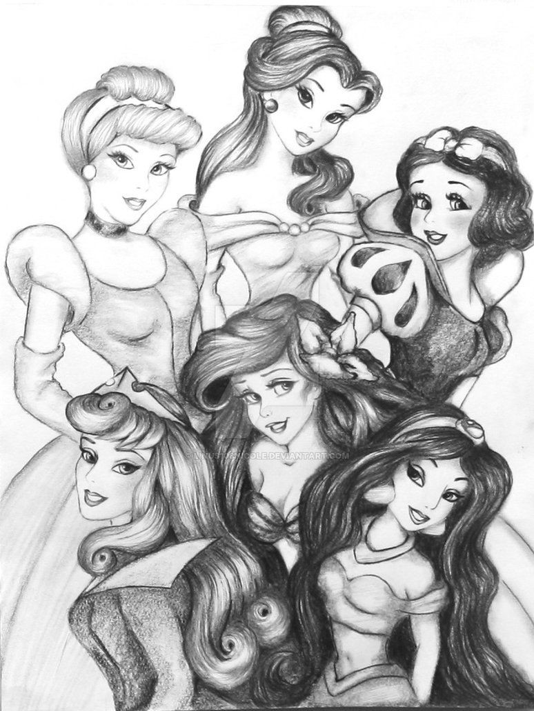 774x1031 Drawing Disney Princess - Disney Princess Drawing