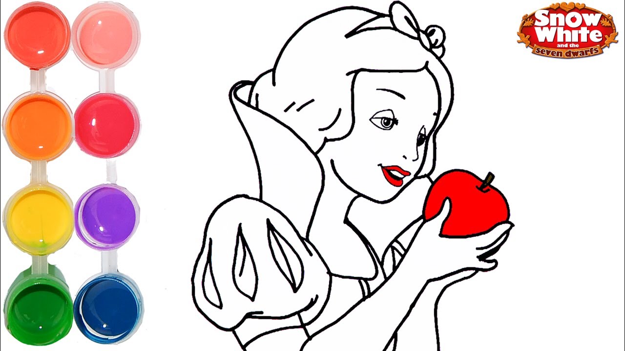 1280x720 How To Draw Color Snow White Disney Princess Drawing Makeup - Disney Princess Drawing