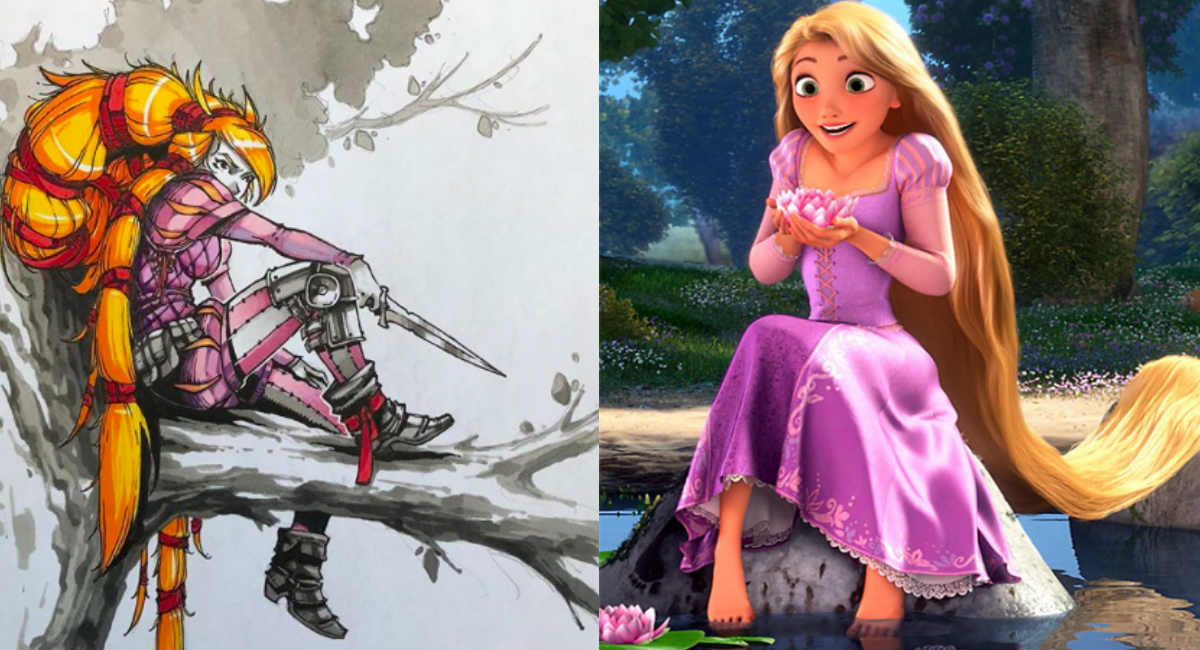 1200x650 Russian Artist Draws Disney Princesses As Badass Warrior Women - Disney Princess Drawing