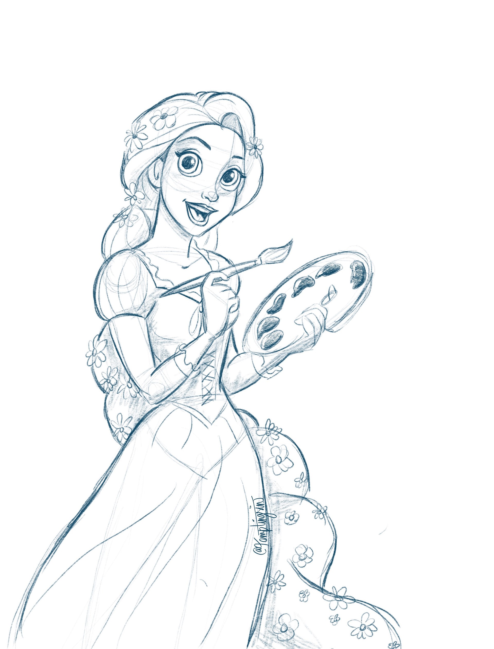 1920x2520 Artstation - Disney Princess Drawing