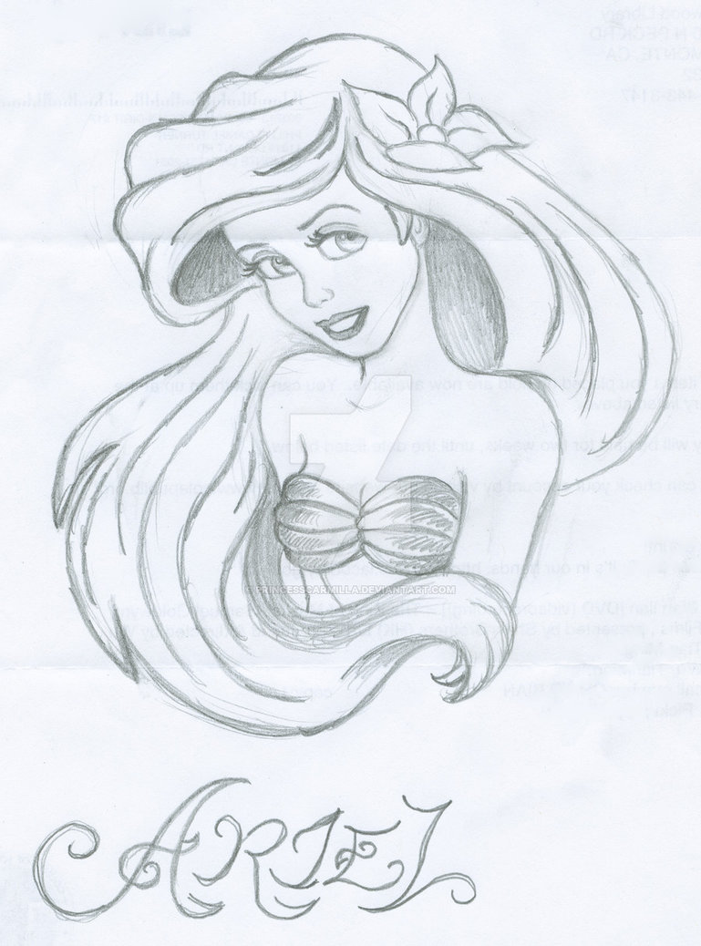 769x1038 Disney Princess Drawing Ariel Gtgt - Disney Princess Drawings Ariel
