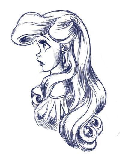 400x520 Disney Princess Silhouette Ariel, Black And White, Disney - Disney Princess Drawings Ariel