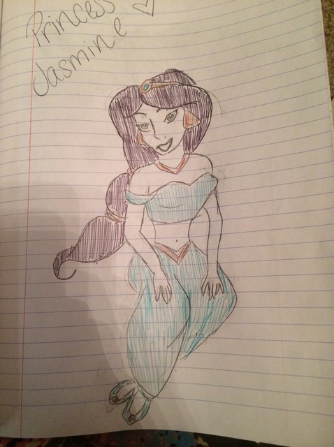478x640 how to draw disney's princess jasmine - Disney Princess Jasmine Drawing