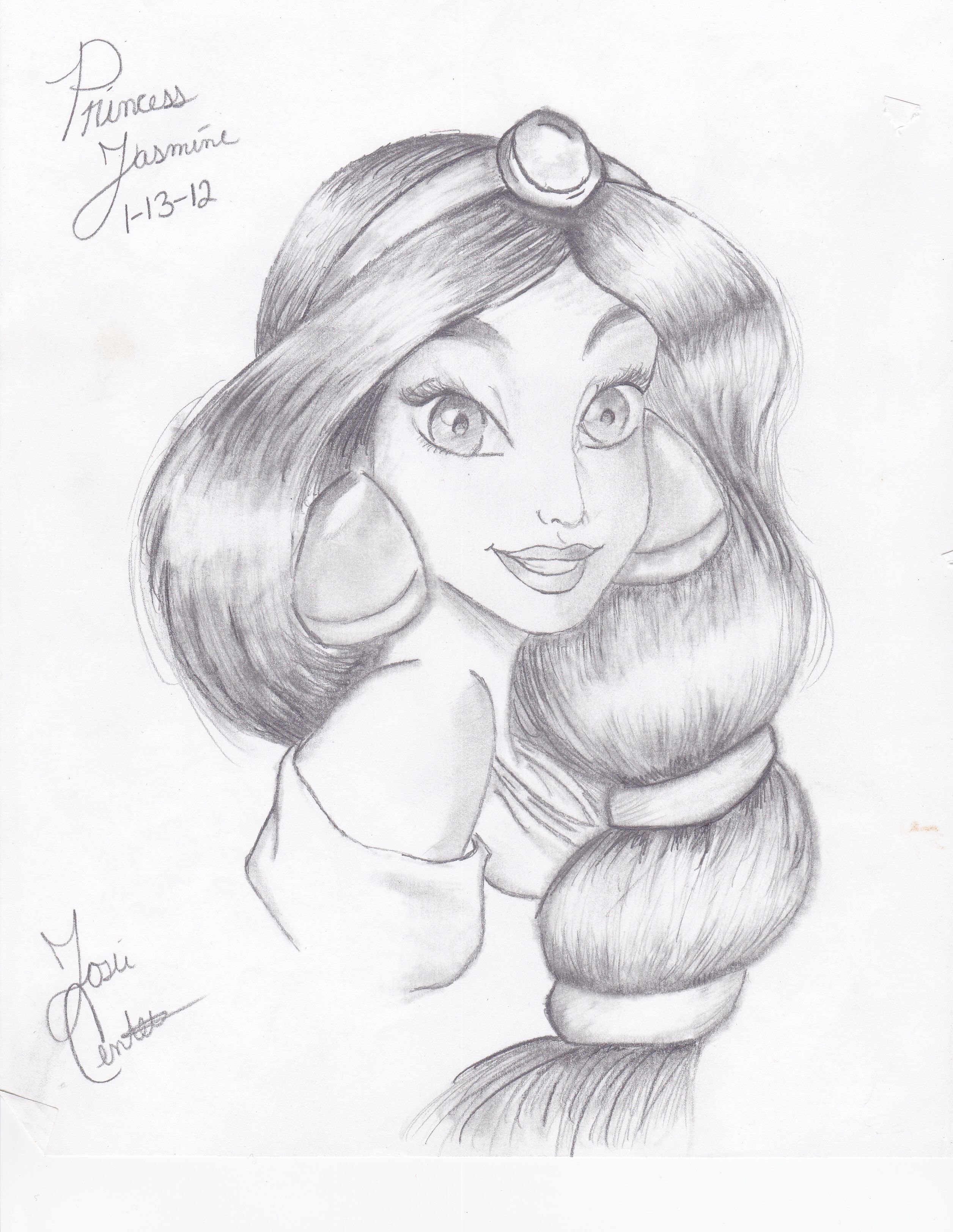 Disney Princess Jasmine Drawing At Paintingvalley Com Explore