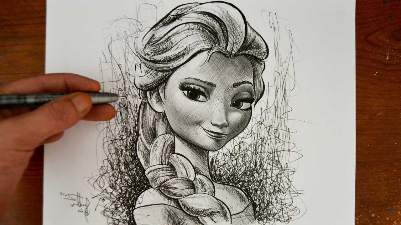  Disney Princess Pencil Drawing at PaintingValley.com Explore 