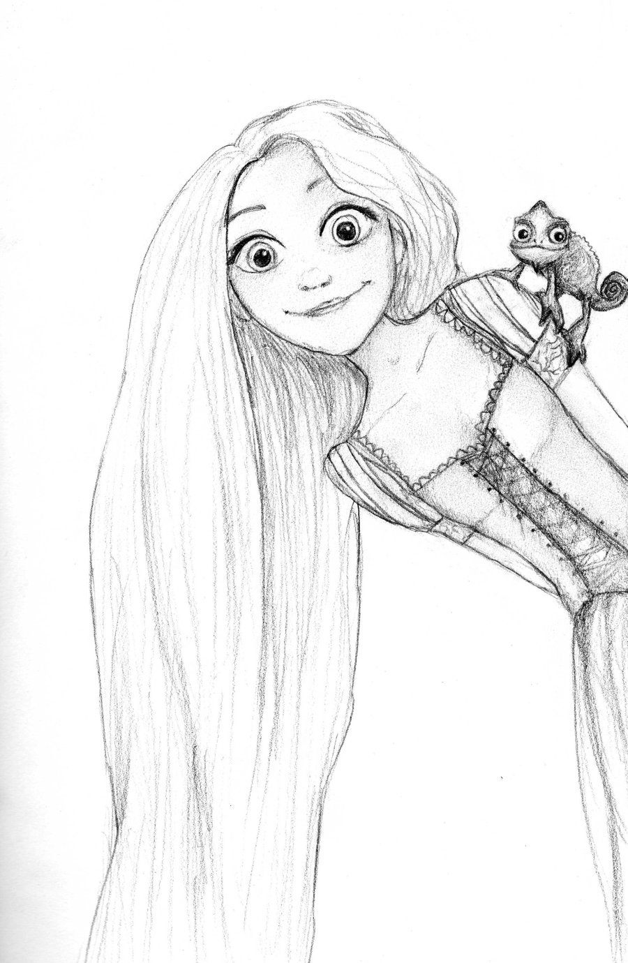 900x1380 Baby Drawing Tangled For Free Download - Disney Rapunzel Drawing