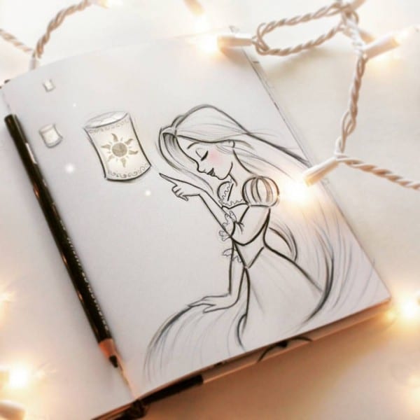 600x600 Disney Rapunzel Drawing - Disney Rapunzel Drawing