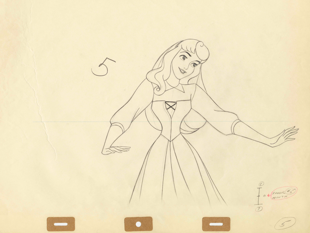 1040x782 marc davis style compromise on sleeping beauty the walt - Disney Sleeping Beauty Drawing