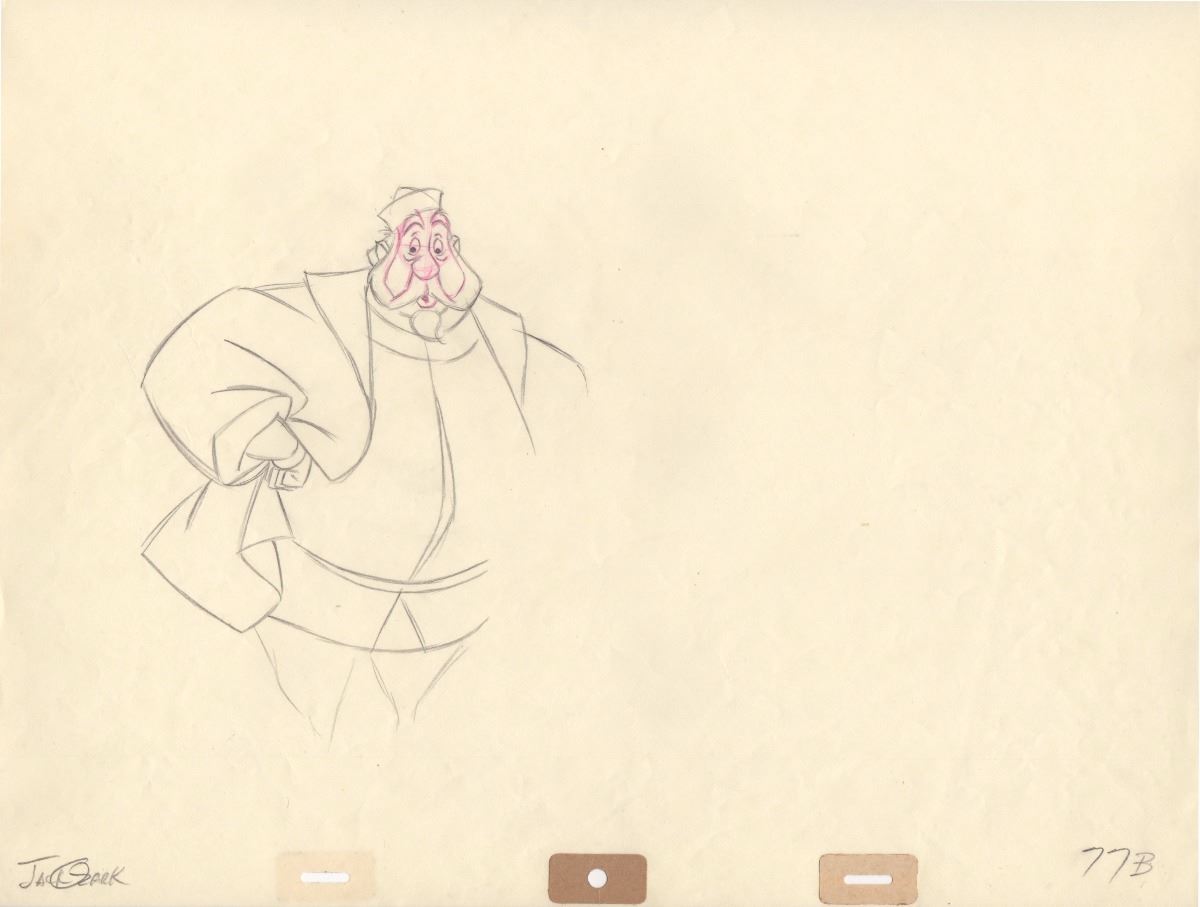 1200x907 Original Jack Ozark Signed Production Drawing Of King Hubert - Disney Sleeping Beauty Drawing