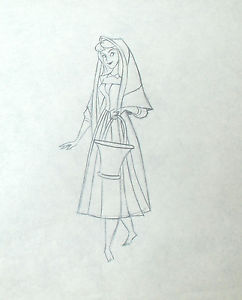 242x300 walt disney sleeping beauty production drawing of briar rose - Disney Sleeping Beauty Drawing