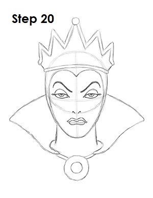 300x388 How To Draw The Evil Queen - Disney Snow White Drawings