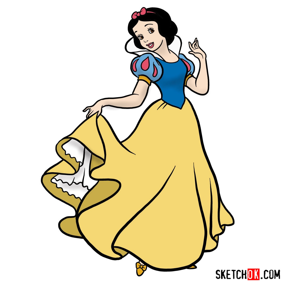 1200x1200 How To Draw Snow White - Disney Snow White Drawings