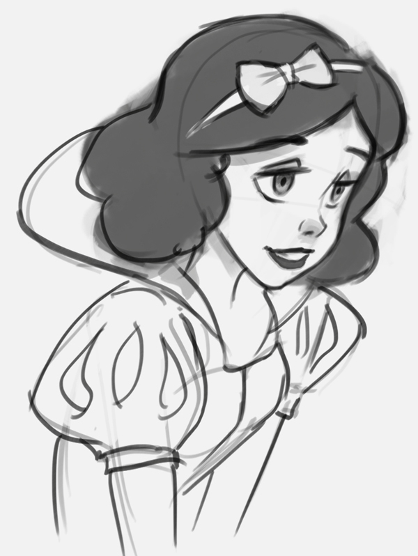 600x798 How To Draw Snow White - Disney Snow White Drawings