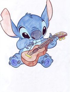 236x307 Cute Sketches Of Stitch As Elvis - Disney Stitch Drawing