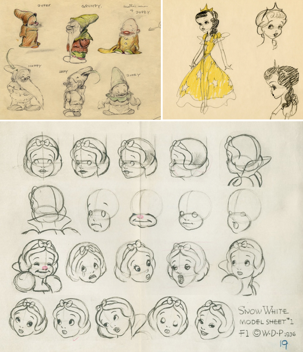 1000x1161 disney's art style through the decades - Disney Style Drawing