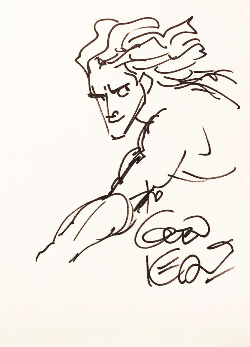 1000x1390 disney's tarzan animator glen keane signed sketch! - Disney Tarzan Drawing